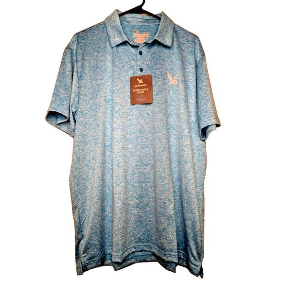 Other - Golf Moose Men's Large Short Sleeve Performance Polo Blue Casual‎ Preppy